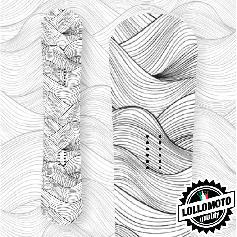 Adesivo Tavola Snowboard Waves Personalizzata Wrapping Stickers Decal Rivestimento Snow