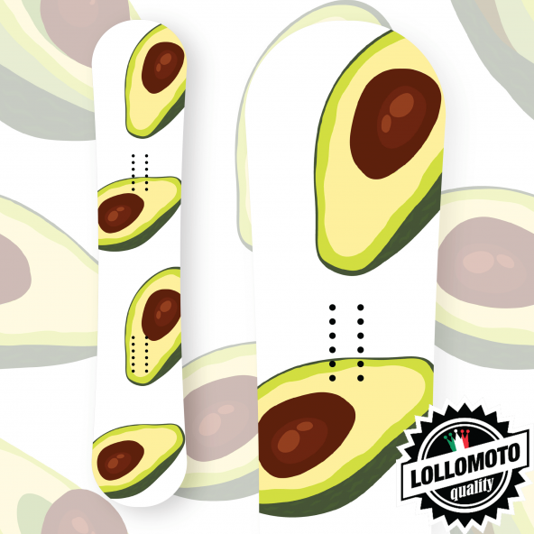 Adesivo Tavola Snowboard Avocado Personalizzata Wrapping Stickers Decal Rivestimento Snow