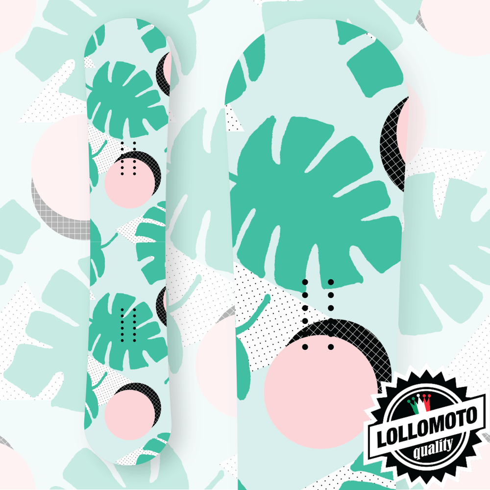 Adesivo Tavola Snowboard Leaves and Acorns Personalizzata Wrapping Stickers Decal Rivestimento Snow