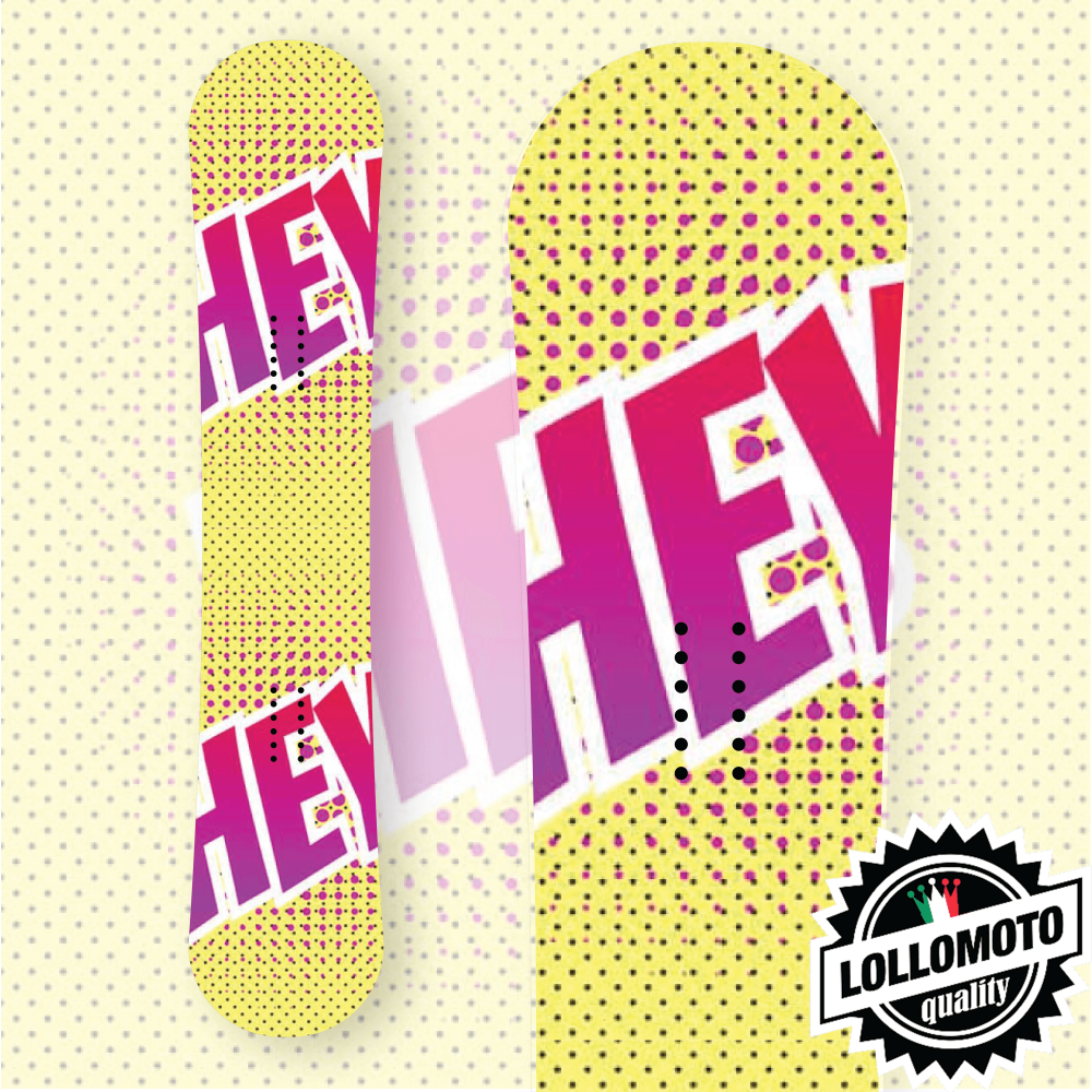 Adesivo Tavola Snowboard Hey Personalizzata Wrapping Stickers Decal Rivestimento Snow