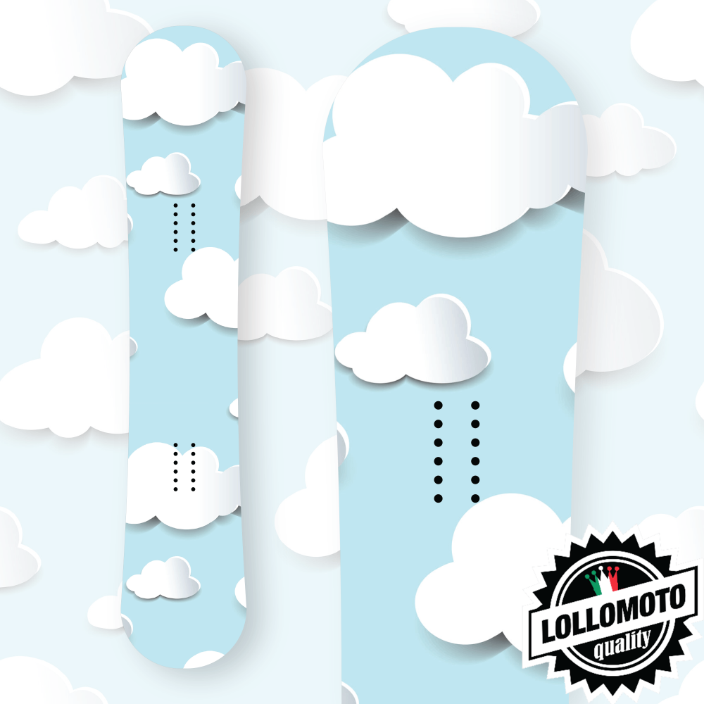 Adesivo Tavola Snowboard Clouds Personalizzata Wrapping Stickers Decal Rivestimento Snow