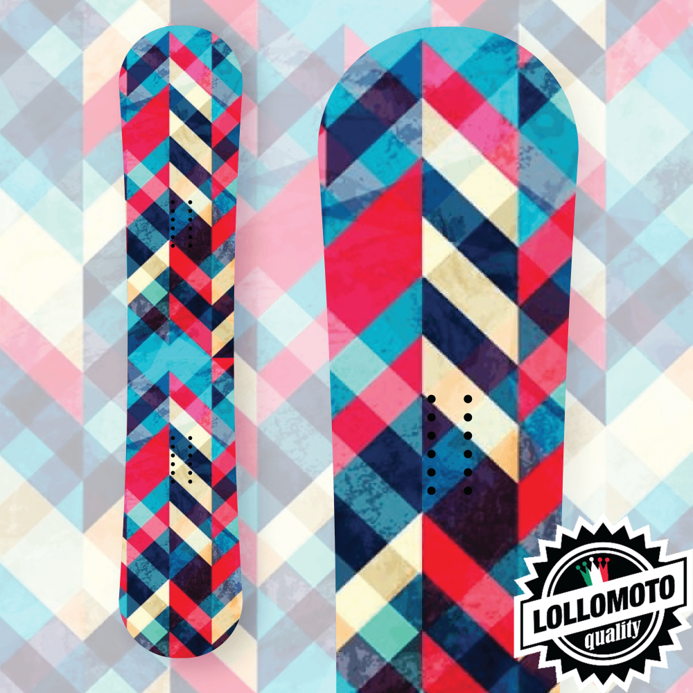 Adesivo Tavola Snowboard Broken Lines Personalizzata Wrapping Stickers Decal Rivestimento Snow