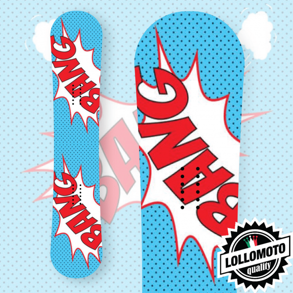 Adesivo Tavola Snowboard Bang Personalizzata Wrapping Stickers Decal Rivestimento Snow
