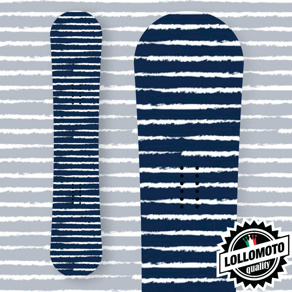 Adesivo Tavola Snowboard Blue Stripes Personalizzata Wrapping Stickers Decal Rivestimento Snow