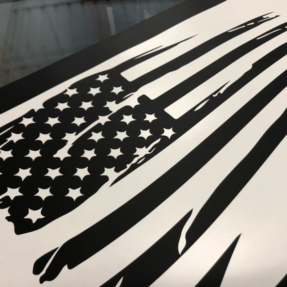 2pz Adesivi Bandiera Americana Rovinata Jeep Ford Chevy. Adesivi Stickers Fuoristrada Fiancate Offroad 4x4 Stickers Auto Decal