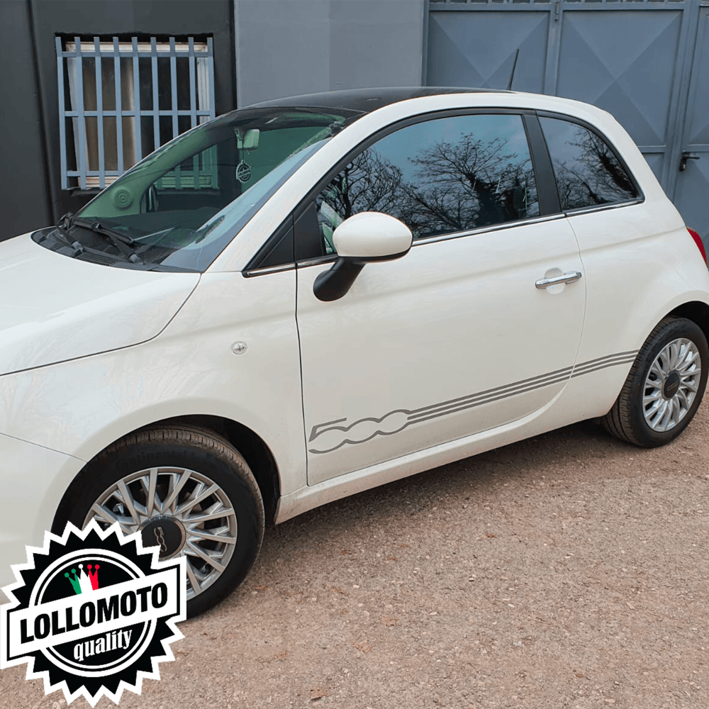 Adhesivos De Franjas Laterales Para Fiat 500 - Diseño Bandera Americana