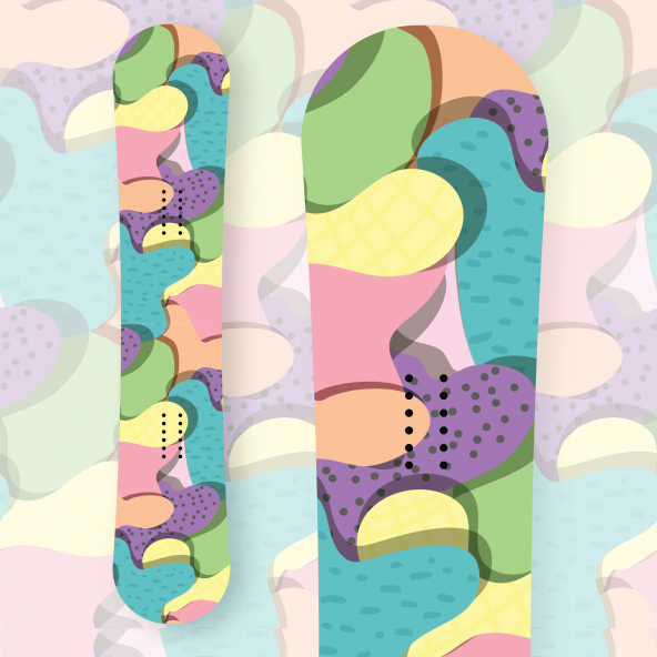 Adesivo Tavola Snowboard PostitBoard Personalizzata Wrapping Stickers Decal Rivestimento Snow