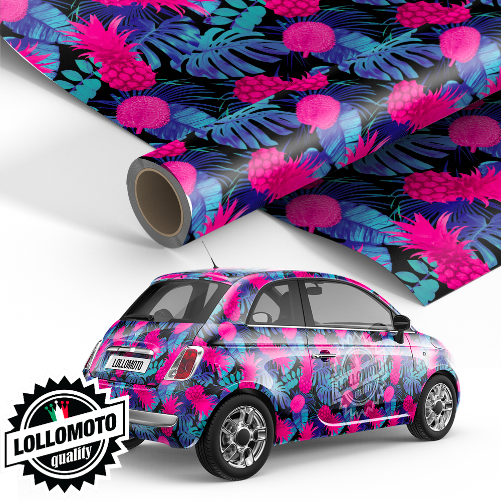Pellicola Pink Pineapple Pellicola Car Wrapping Adesiva Rivestimento Auto