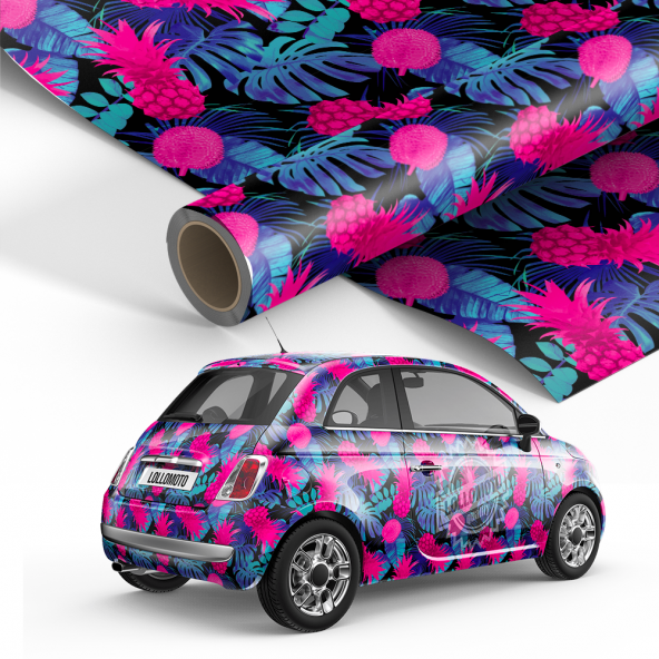 Pellicola Pink Pineapple Pellicola Car Wrapping Adesiva Rivestimento Auto
