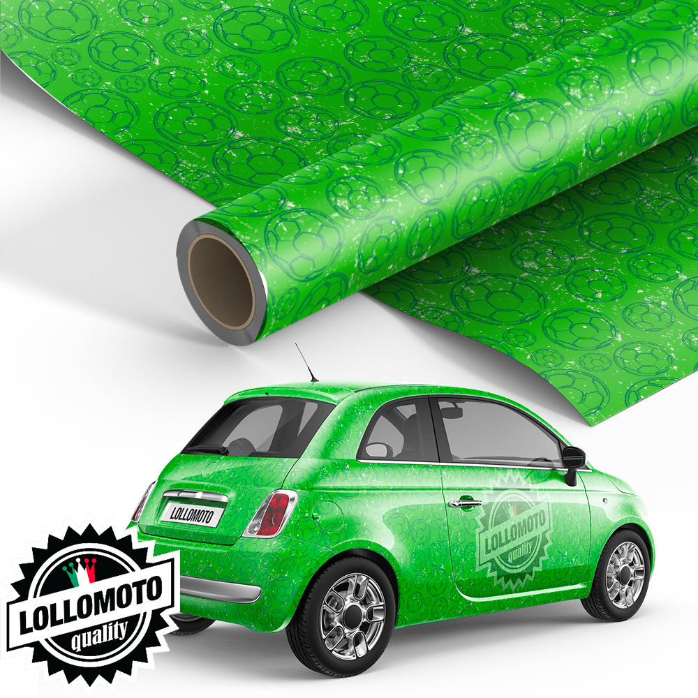 Pellicola Green Soccer Balls Pellicola Car Wrapping Adesiva Rivestimento Auto