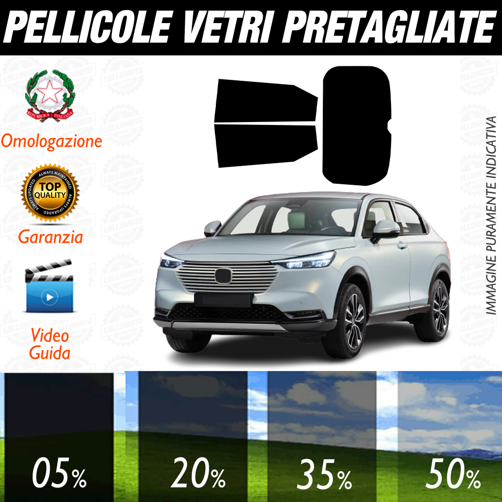 Honda HR-V dal 2022 a Oggi Pellicole Oscuramento Vetri Auto Pre Tagliate a Misura