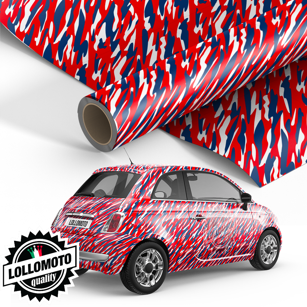 Pellicola Red Camouflage Splash Pellicola Car Wrapping Adesiva Rivestimento Auto