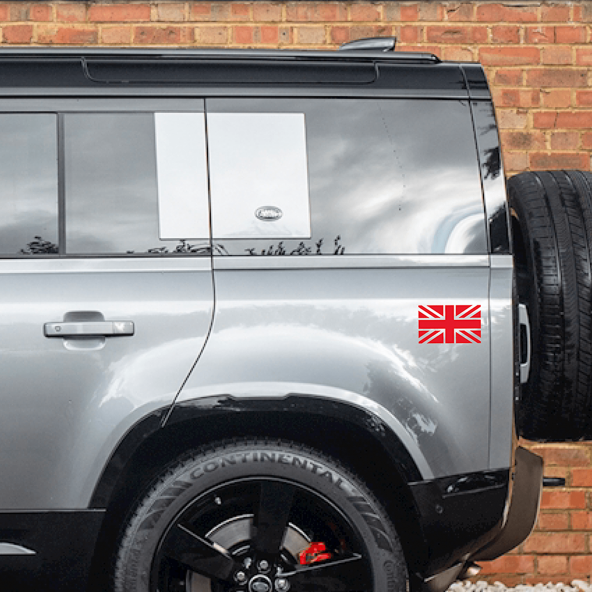 2x Adesivi Bandiera Inglese Land Rover DEFENDER dal 2020 ad OGGI Stickers Accessori Auto Pellicole LOLLOMOTO