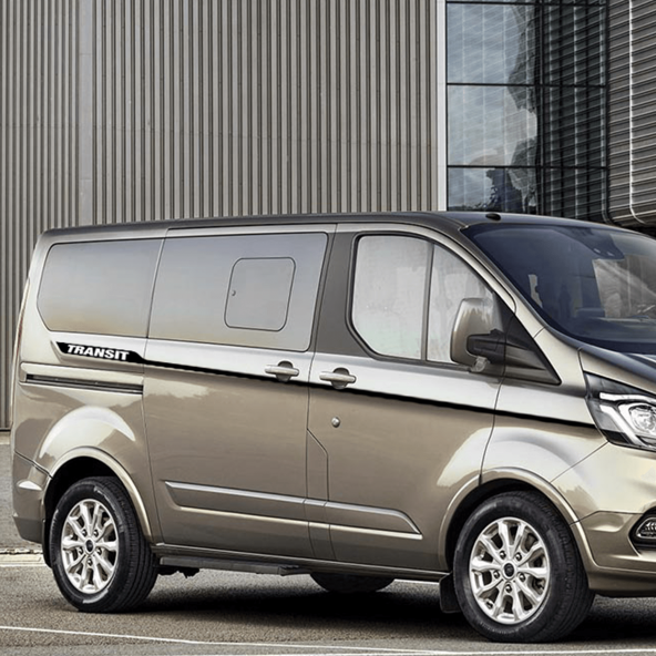 Adesivi Transit Strisce Laterali per Ford Transit dal 2013 ad Oggi Stickers Accessori Auto Pellicole LOLLOMOTO