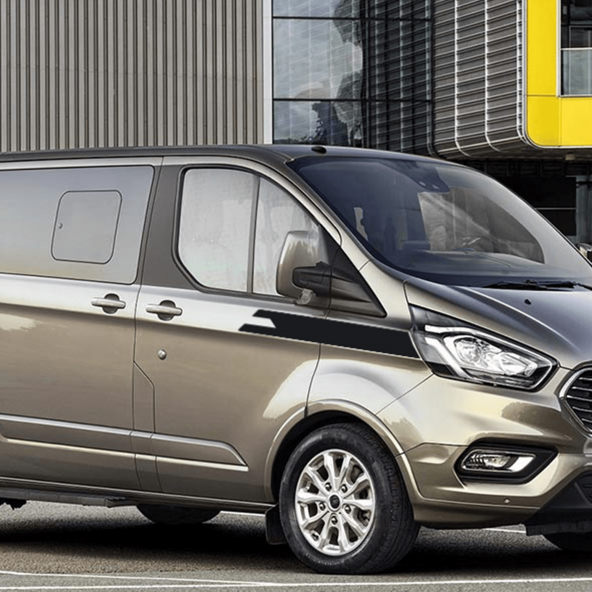 Adesivi Laterali per Ford Transit dal 2013 ad Oggi Stickers Accessori Auto Pellicole LOLLOMOTO