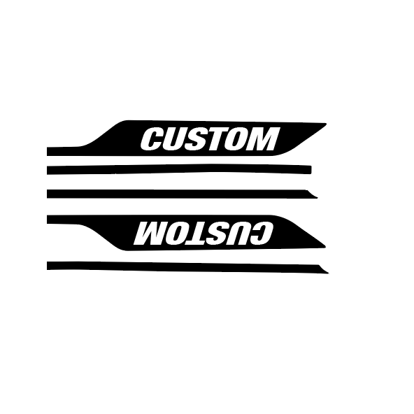 Adesivi CUSTOM Strisce Laterali per Ford Transit dal 2013 ad Oggi Stickers Accessori Auto Pellicole LOLLOMOTO