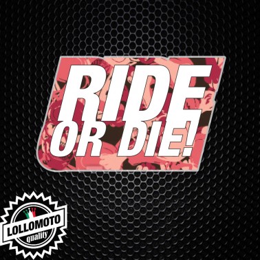 Adesivo Auto 'Ride Or Die' - Decalcomania PET 8x6,1 Cm Per Paraurti E Finestrini