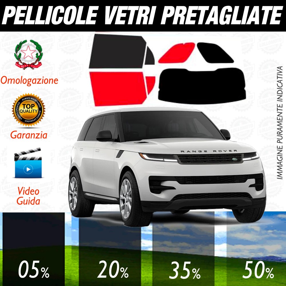 Land Rover Range Rover Sport dal 2023 ad Oggi Pellicole Oscuramento Vetri Auto Pre Tagliate a Misura
