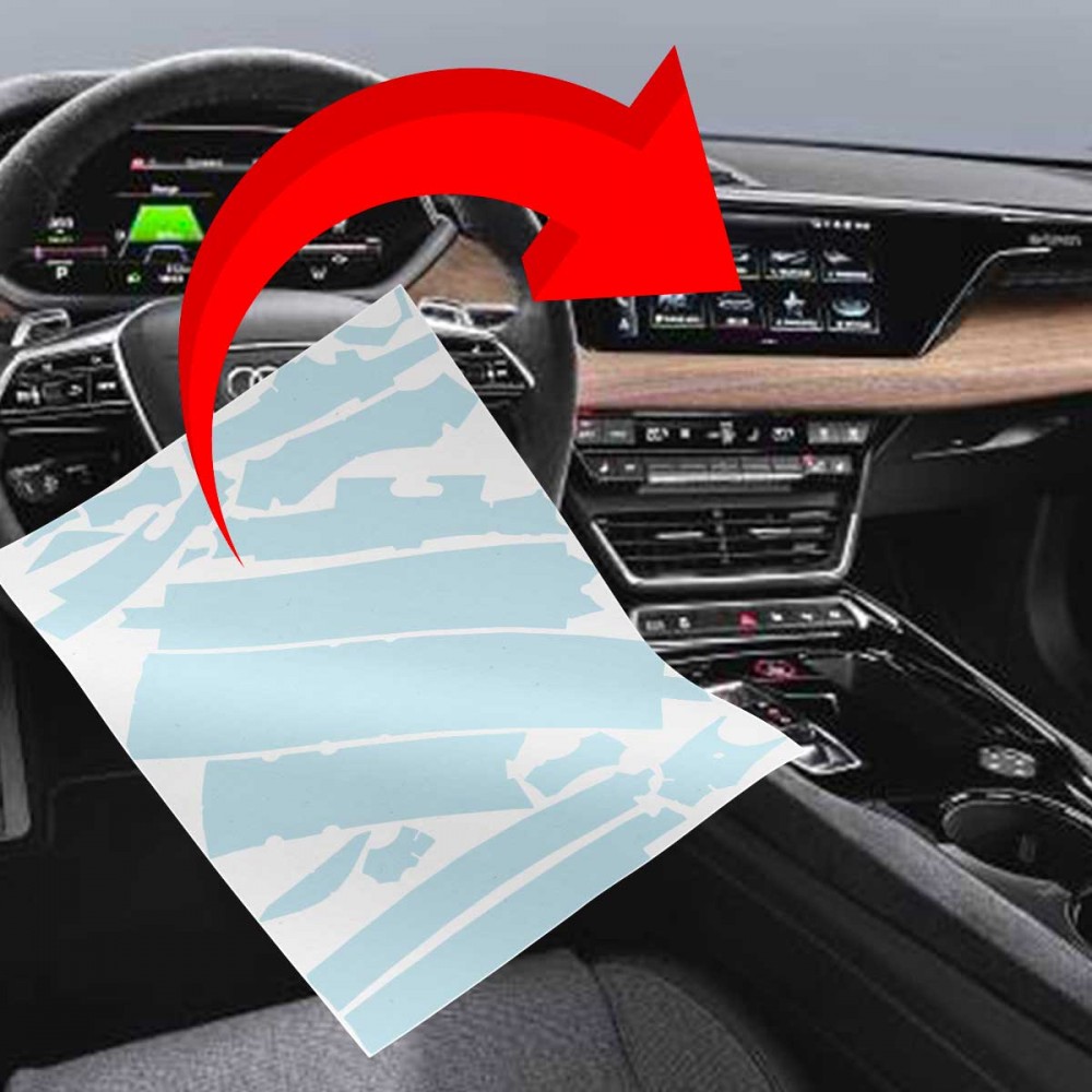 MonkeySkin | Kit Pellicole Adesive Protettive PPF per Interni Auto compatibili con Audi E-Tron GT 2020 al 2021