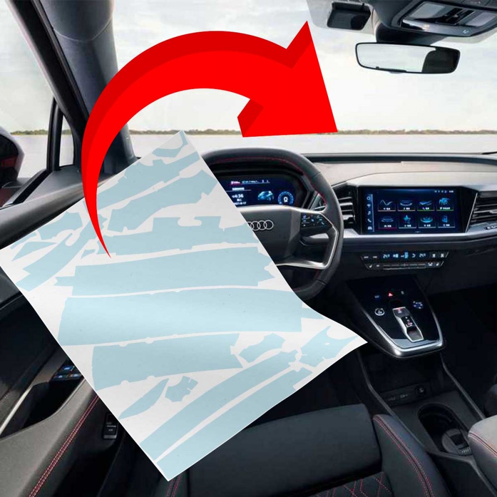 MonkeySkin | Kit Pellicole Adesive Protettive PPF per Interni Auto compatibili con Audi Q5 E-Tron dal 2022 al 2024
