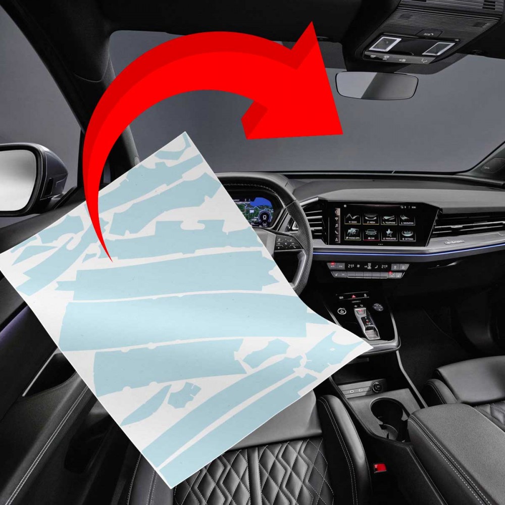 MonkeySkin | Kit Pellicole Adesive Protettive PPF per Interni Auto compatibili con Audi Q4 E-Tron dal 2021 al 2023