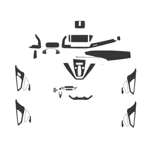 MonkeySkin | Kit Pellicole Adesive Protettive PPF per Interni Auto compatibili con Audi Q4 E-Tron dal 2021 al 2023