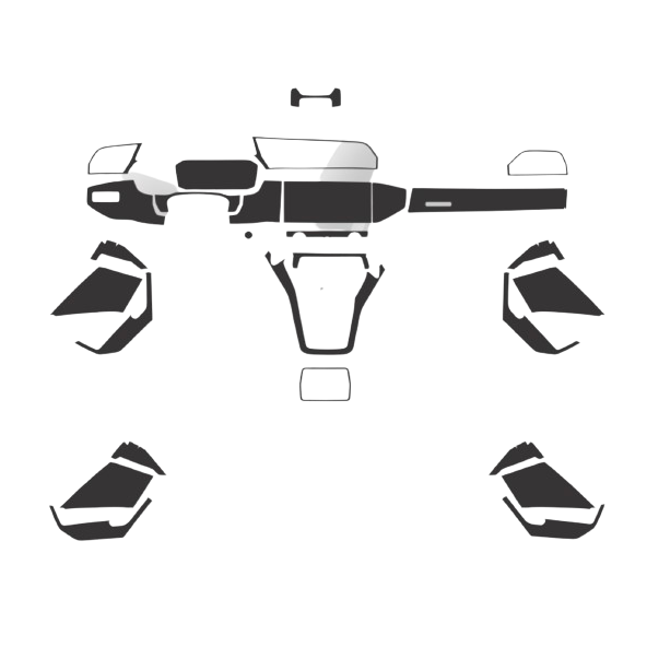 MonkeySkin | Kit Pellicole Adesive Protettive PPF per Interni Auto compatibili con Audi Q3 dal 2018 al 2024