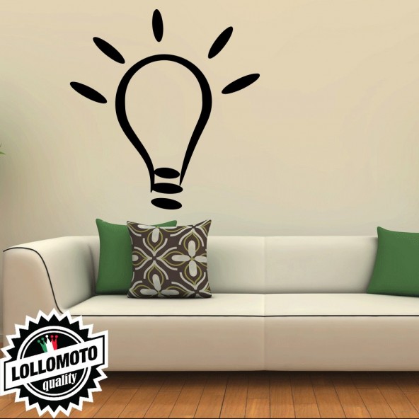Adesivo Murale Lampadina Idea Wall Stickers Arredamento da Muro