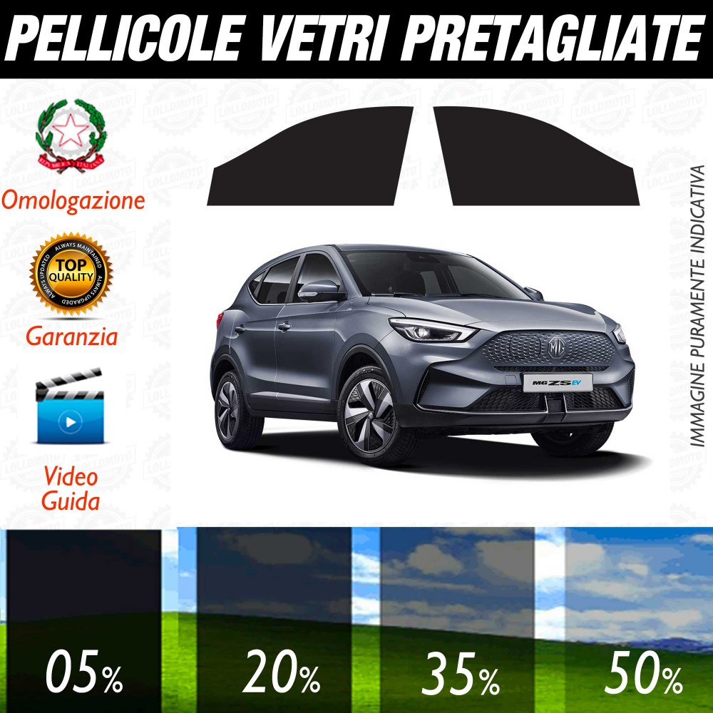 MG ZS EV dal 2021ad OGGI Pellicole Oscuramento Vetri Auto ANTERIORI Pre Tagliate a Misura