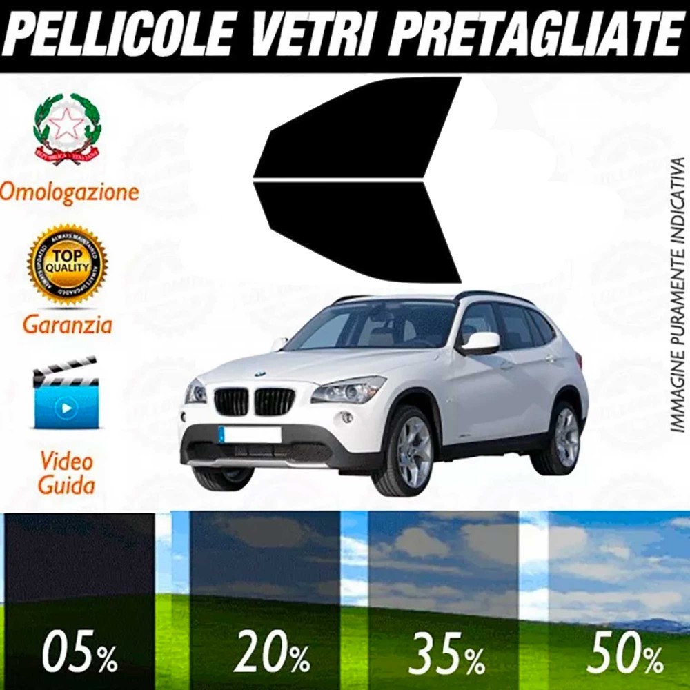 BMW X1 dal 2009 al 2015 Pellicole Oscuramento Vetri Auto ANTERIORI Pre Tagliate a Misura