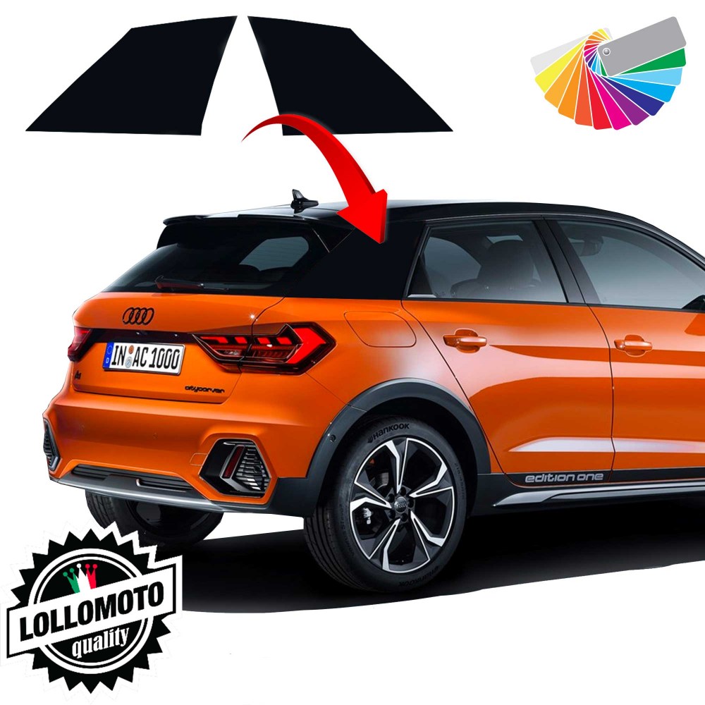 2x Adesivi Laterali Montanti per AUDI A1 dal 2019 ad Oggi Adesivi Auto