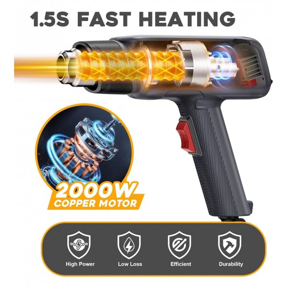 Pistola Termica per Car Wrapping, Oscuramento Vetri e PPF