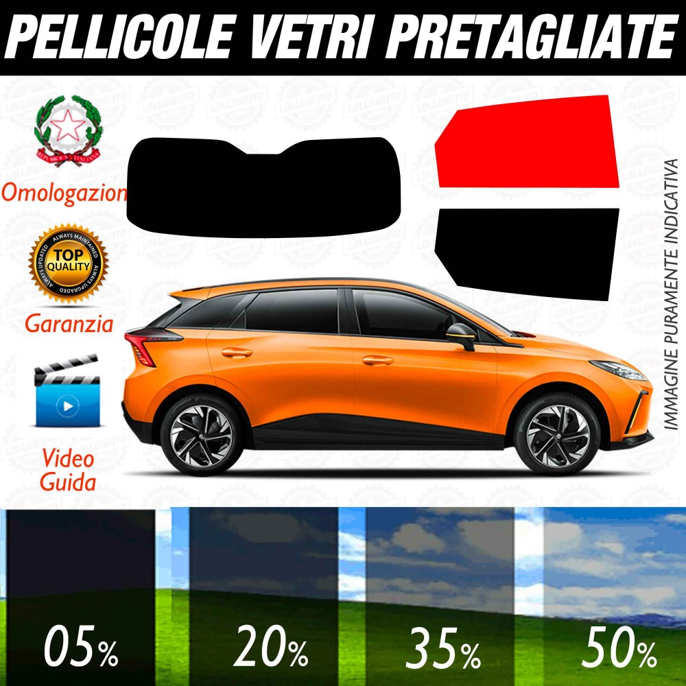 MG MG4 dal 2022ad OGGI Pellicole Oscuramento Vetri Auto POSTERIORI Pre Tagliate a Misura