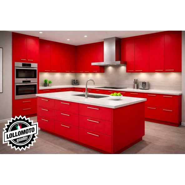 Pellicola Wrapping Arredamento Rosso Opaco Interni Interior Design Air Free