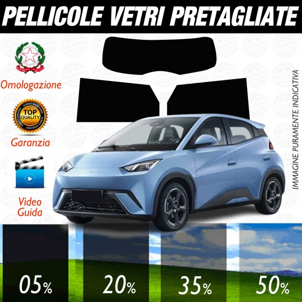 BYD Dolphin dal 2023 ad OGGI Pellicole Oscuramento Vetri POSTERIORI per Auto Pre Tagliate a Misura