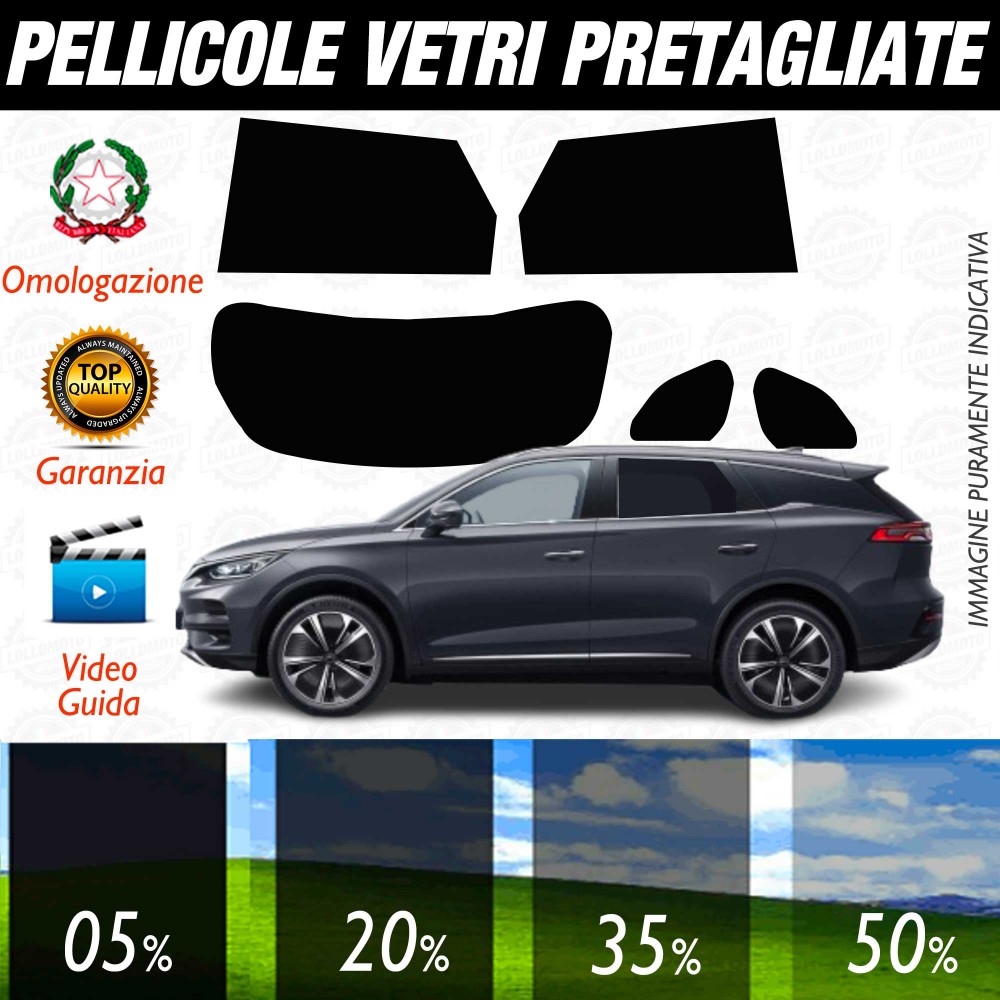 BYD TANG dal 2023 ad OGGI Pellicole Oscuramento Vetri POSTERIORI per Auto Pre Tagliate a Misura