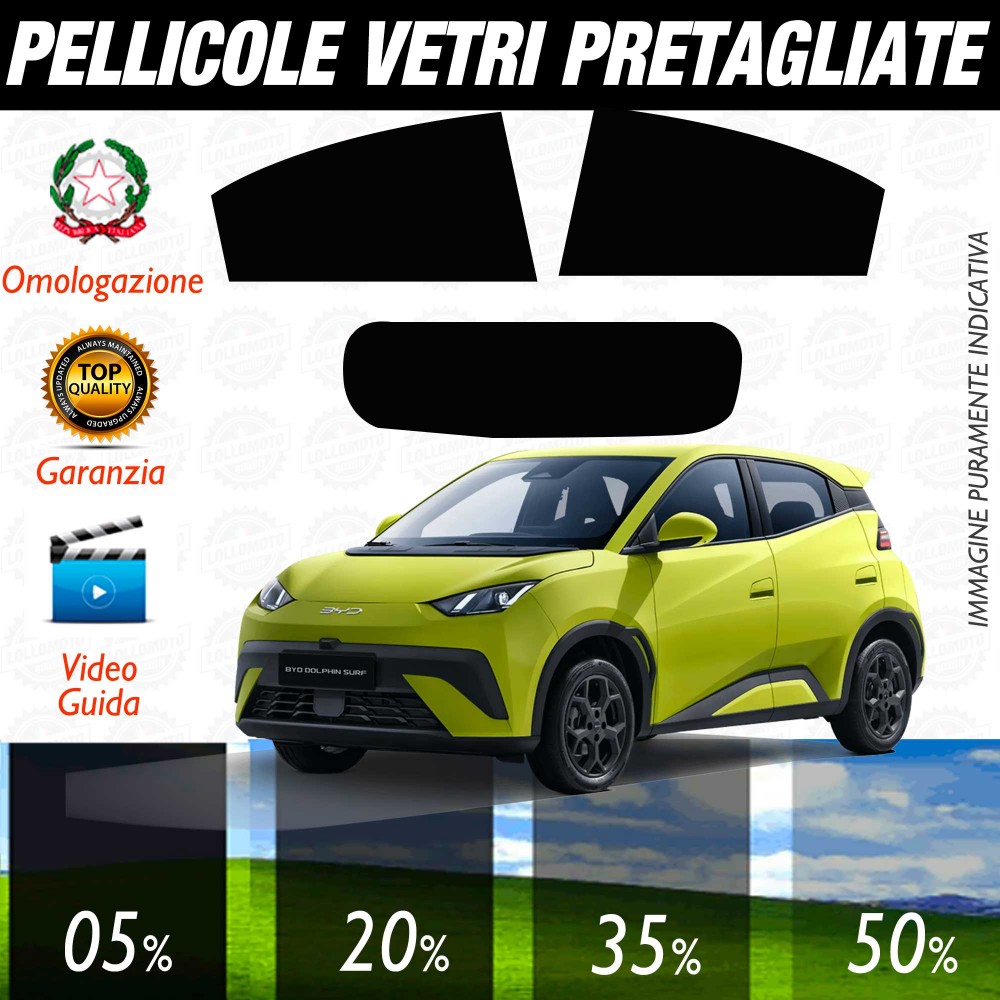 BYD Dolphin Surf dal 2023 ad OGGI Pellicole Oscuramento Vetri