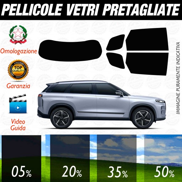 Jaecoo 7 dal 2026 ad OGGI Pellicole Oscuramento Vetri POSTERIORI per Auto Pre Tagliate a Misura