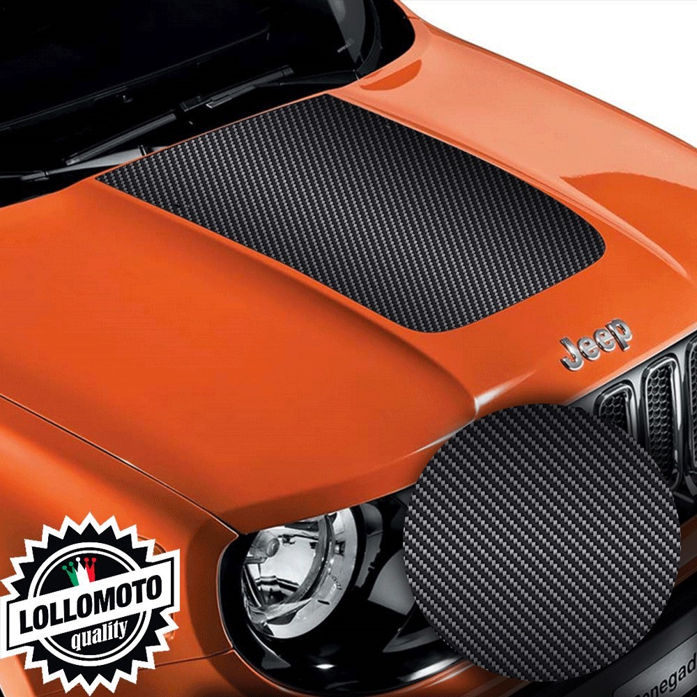 Striscia Adesiva Carbonio 3D Cofano Jeep Renegade Suzuki