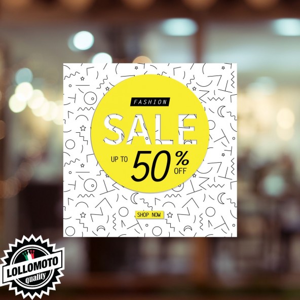 Adesivo TAPE Vetrofania Saldi Estivi Allestimento Vetrine Adesivi Stickers Decal