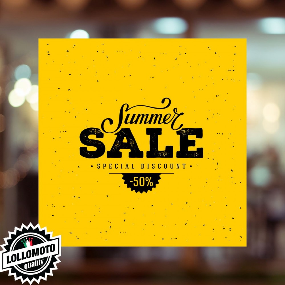 Adesivo Saldi FLASH Vetrofania Summer Sales Allestimento Vetrine Estate Adesivi Stickers Decal