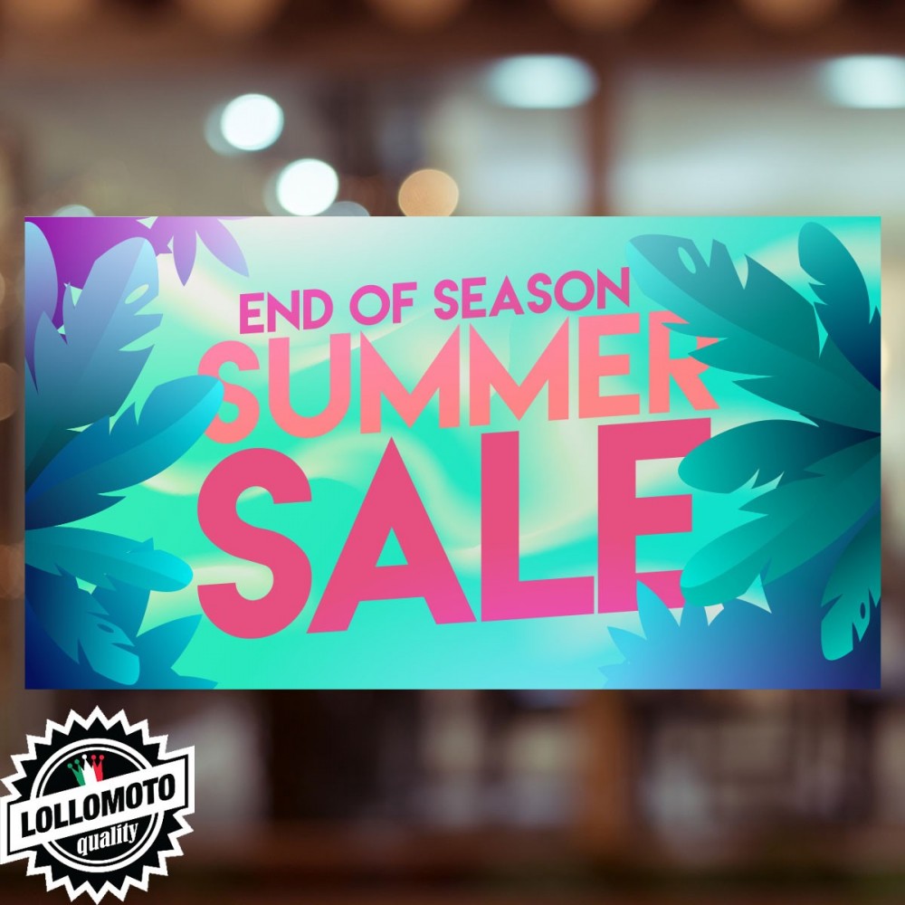 Adesivo Saldi CRAZY Vetrofania Summer Sales Allestimento Vetrine Estate Adesivi Stickers Decal