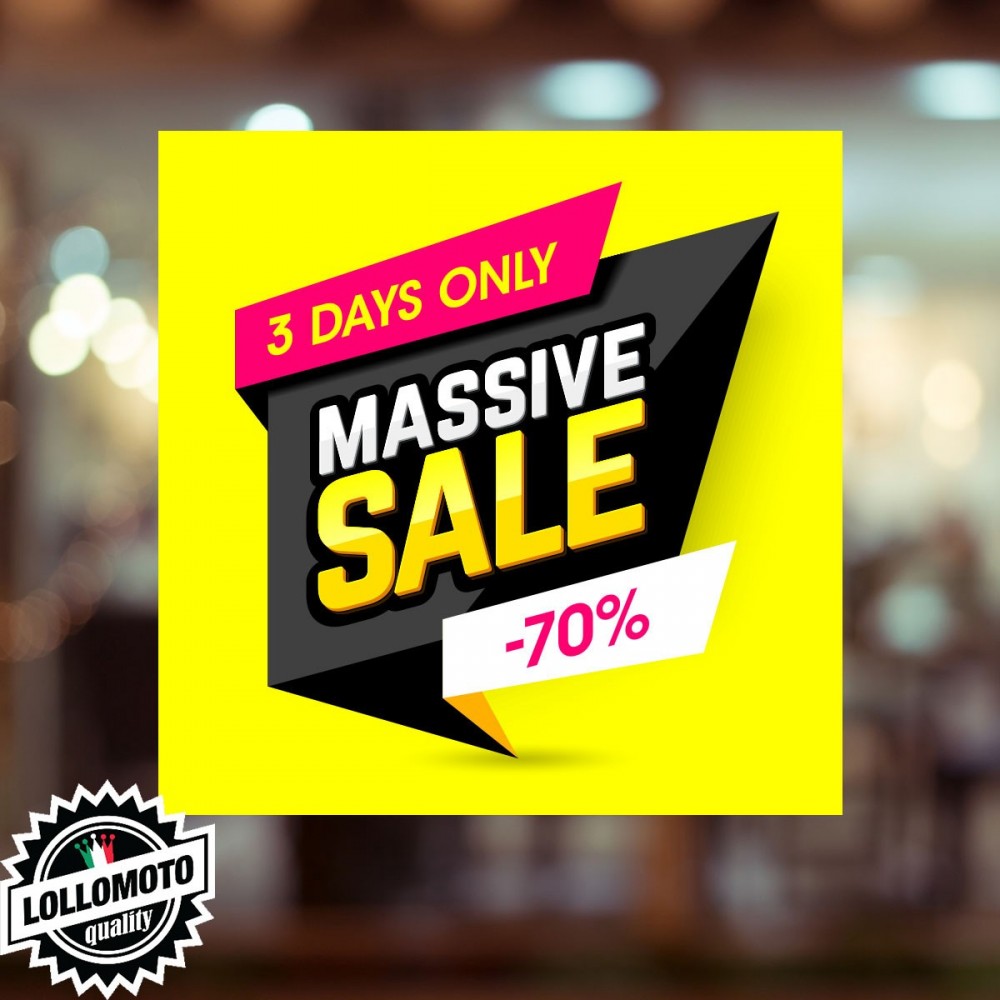 Adesivo Saldi TAKE Vetrofania Summer Sales Allestimento Vetrine Estate Adesivi Stickers Decal