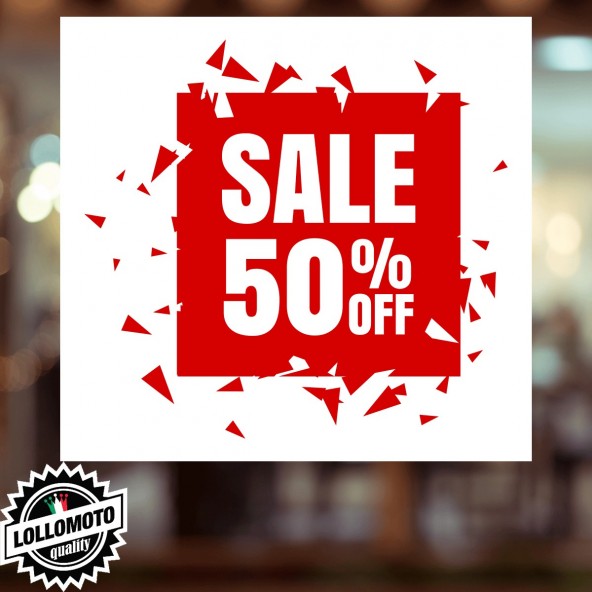 Adesivo Saldi HOT Vetrofania Summer Sales Allestimento Vetrine Estate Adesivi Stickers Decal