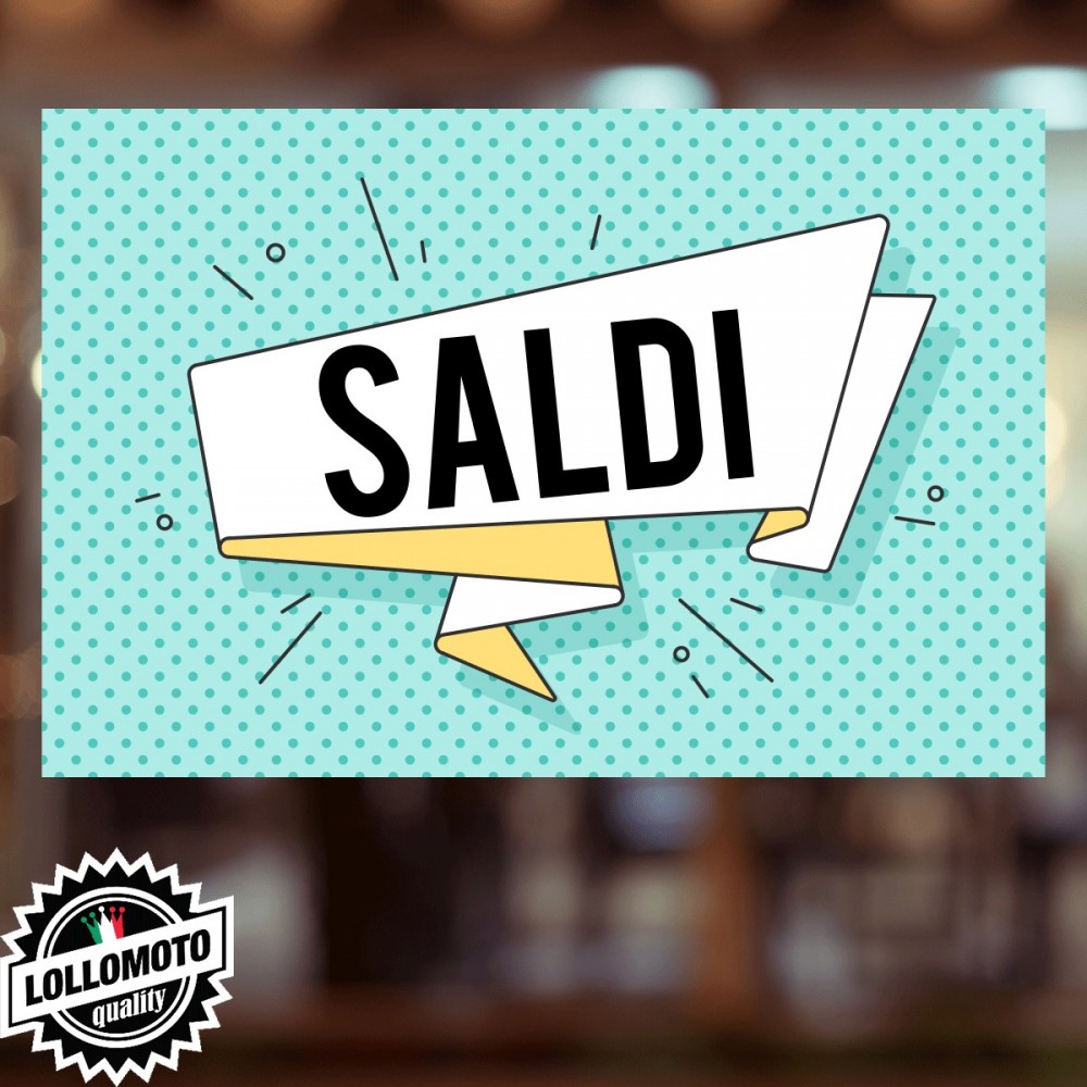 Adesivo Saldi ART Vetrofania Summer Sales Allestimento Vetrine Estate Adesivi Stickers Decal