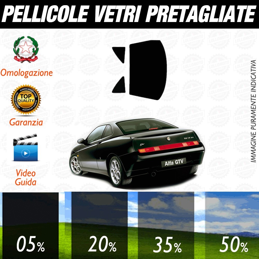 Alfa Romeo 146 5P 95-01 Pellicole Oscuramento Vetri Posteriori Auto Pre Tagliate a Misura