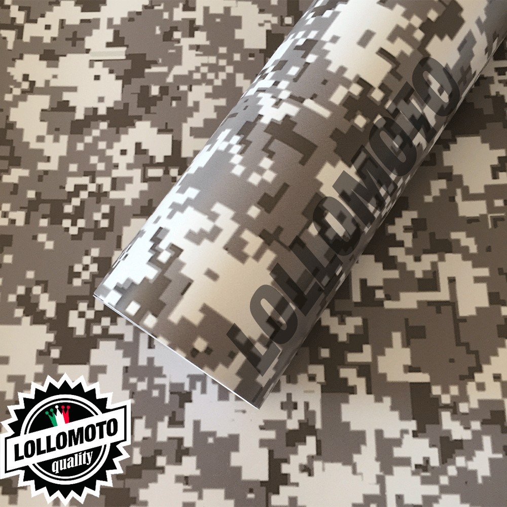 Mimetico Pixel Artico Pellicola Adesiva Rivestimento Auto Car