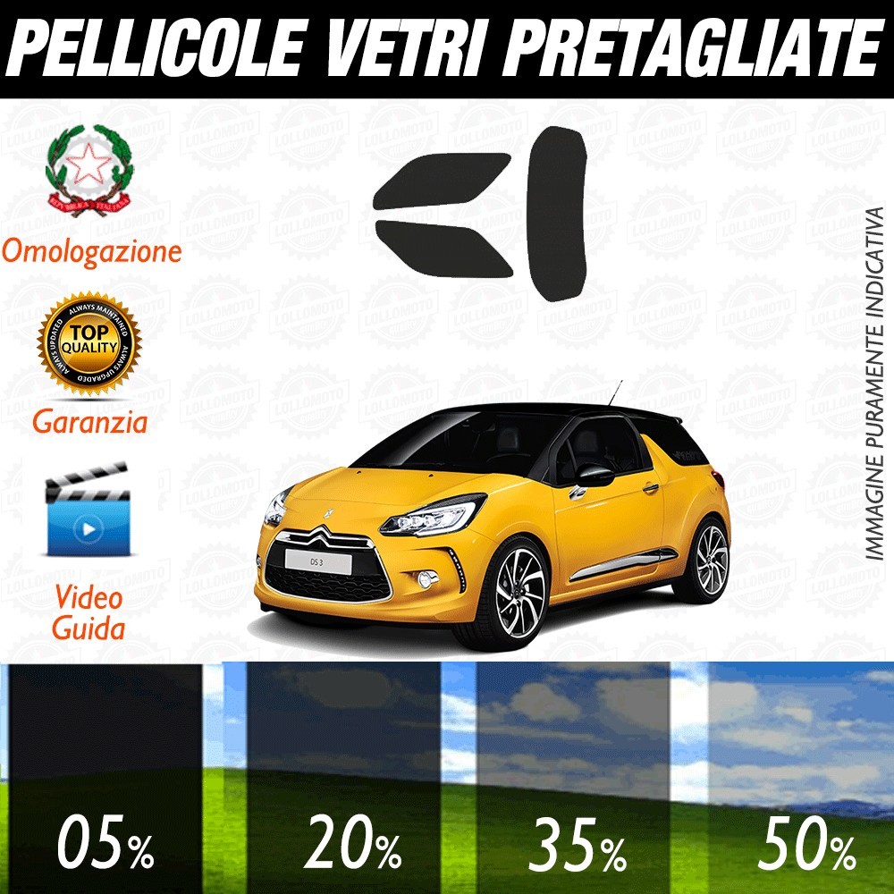 Citroen DS5 12-17 Pellicole Oscuramento Vetri Posteriori Auto Pre Tagliate a Misura