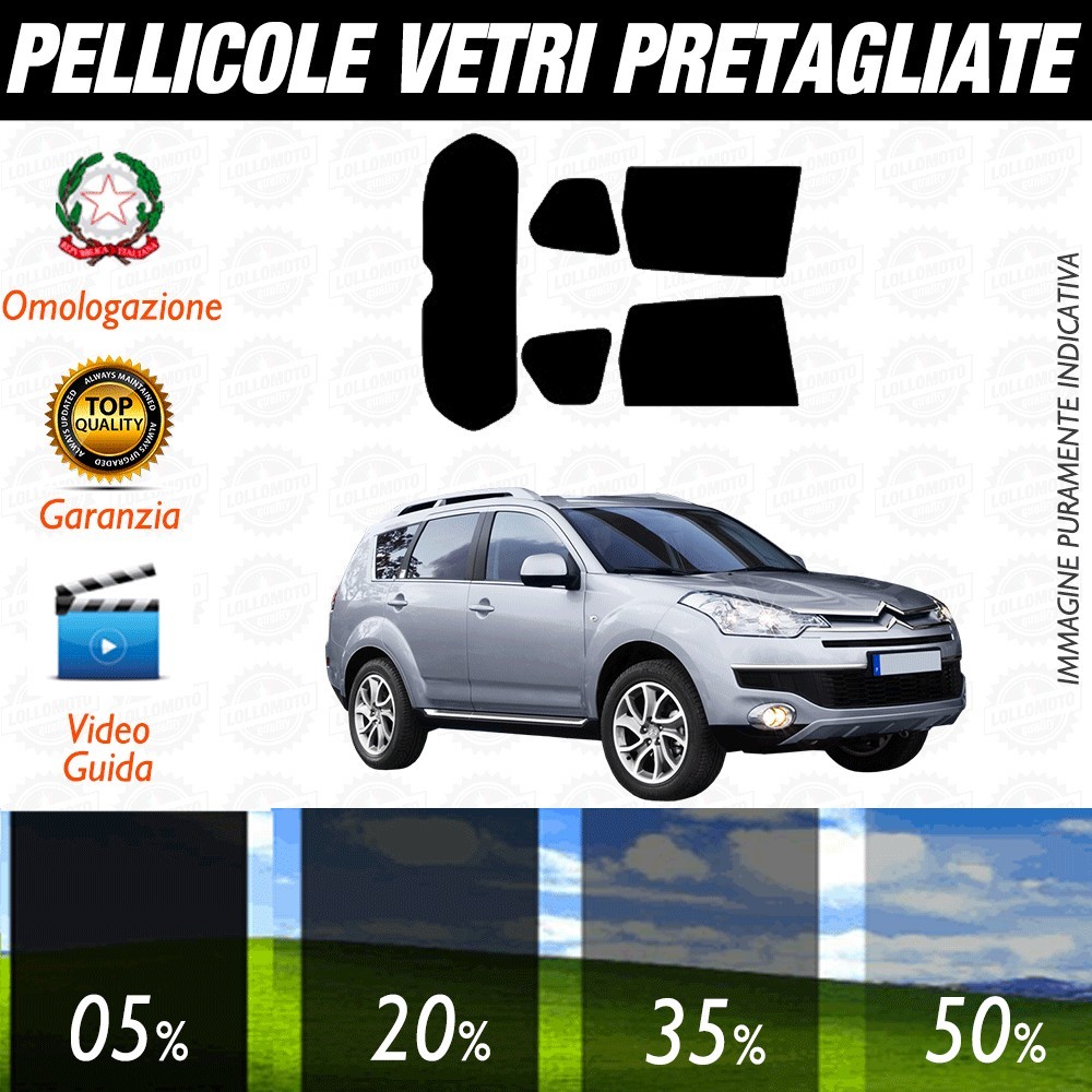 Citroen C8 03-06 Pellicole Oscuramento Vetri Posteriori Auto Pre Tagliate a Misura