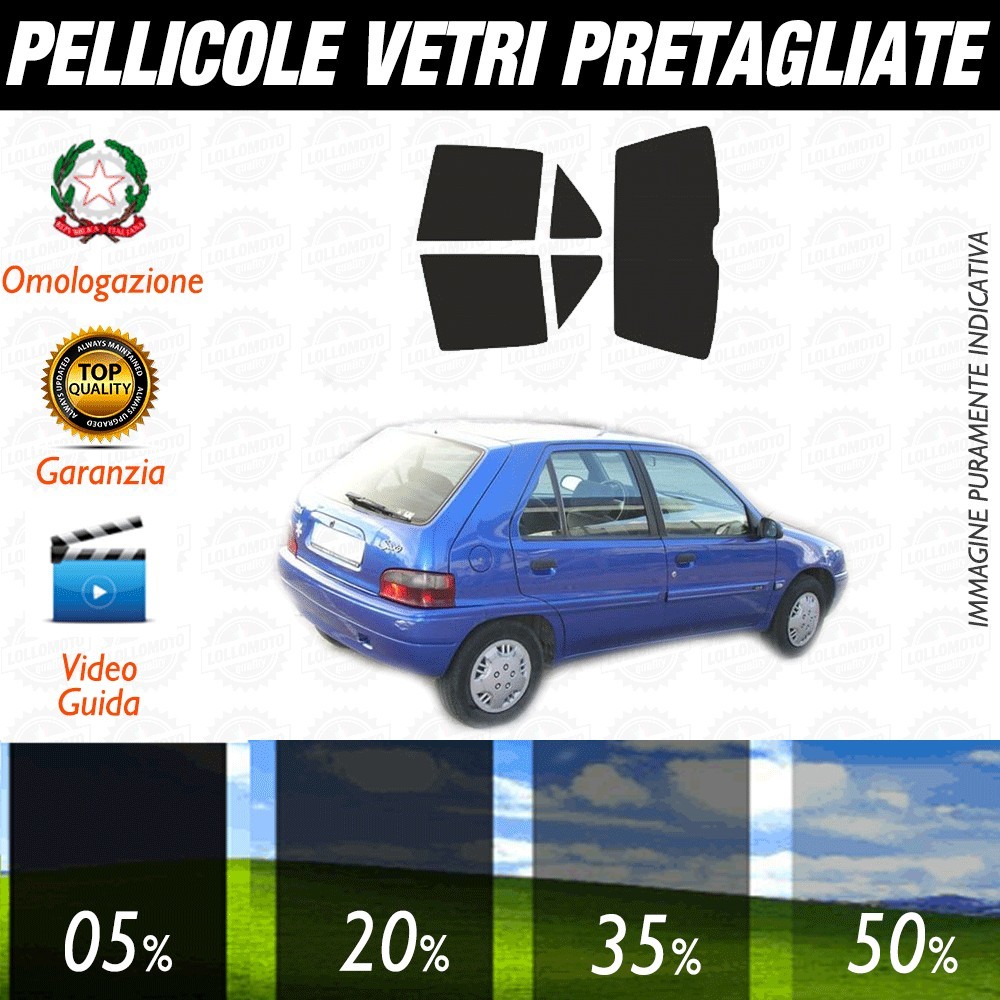 Citroen Crosser 07-17 Pellicole Oscuramento Vetri Posteriori Auto Pre Tagliate a Misura